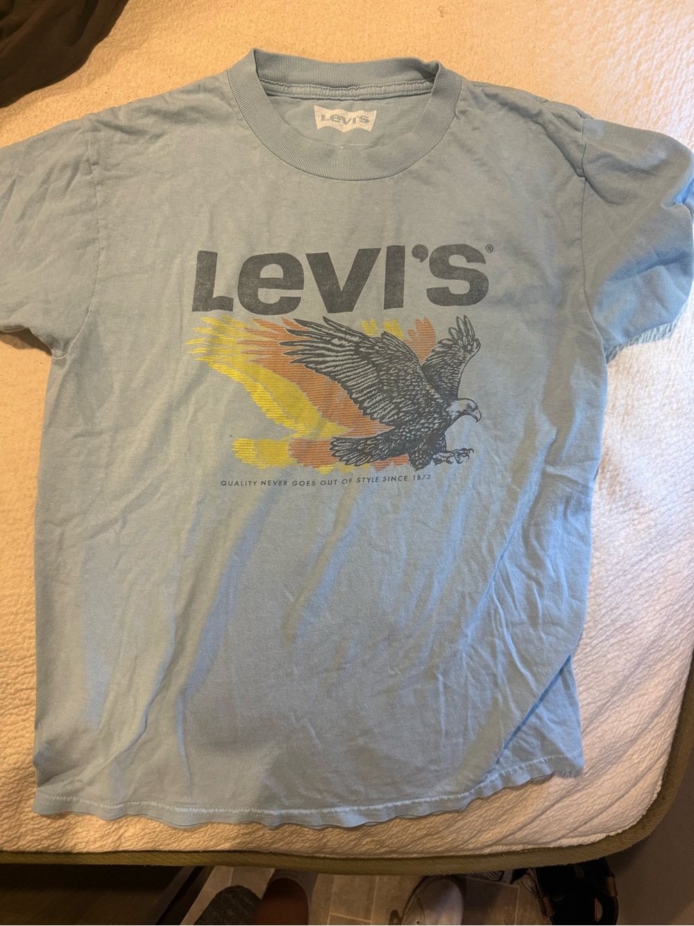 Levi's Light Blue Eagle Graphic Short Sleeve Tee